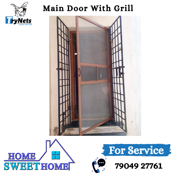 Main Door Wit Grill Mosquito Net In Chennai